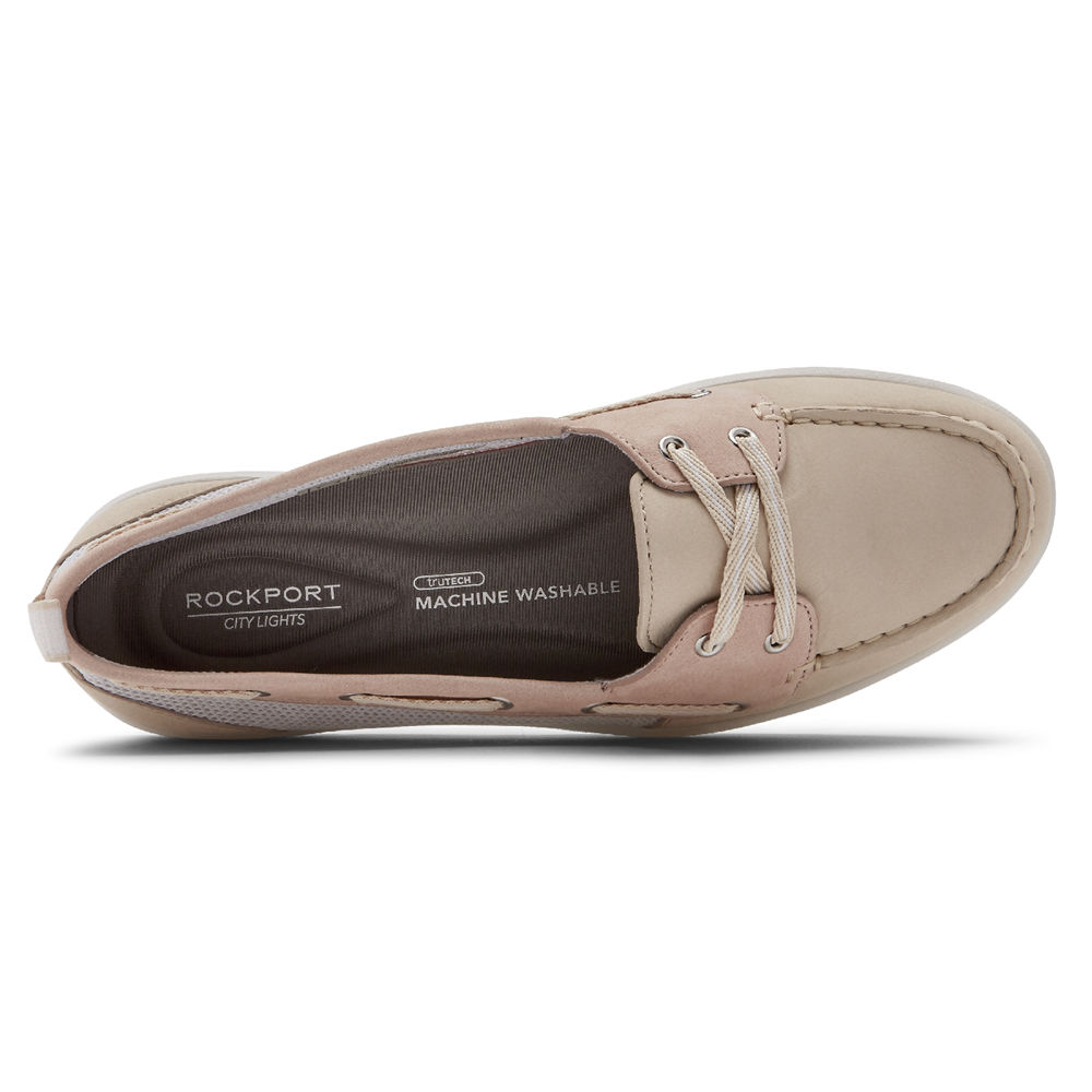 Zapatos De Barco Rockport Mujer Mexico - Ayva Washable Rosas - MWJBA3092